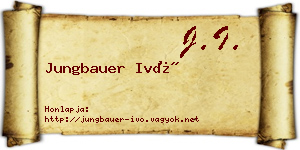 Jungbauer Ivó névjegykártya